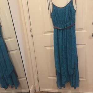 Patterson J. Kincaid Teal Maxi Dress